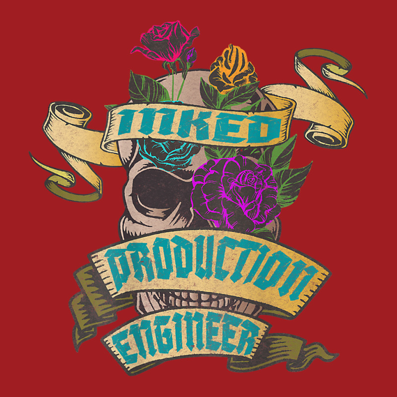 Production Engineer Inked Skull Tattoo Backside Design T Shirt Waist Apron | Artistshot