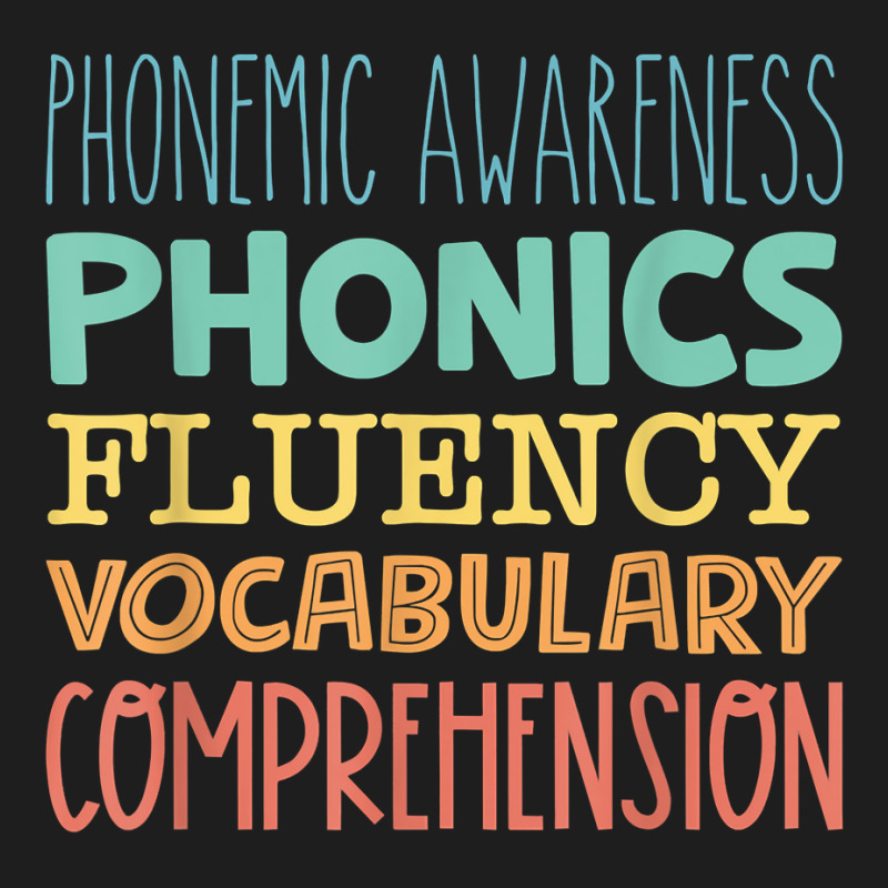 Reading Components Literacy Education Phonemic Awareness T Shirt Classic T-shirt | Artistshot