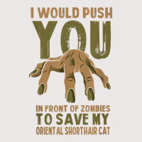 Push You In Zombies To Save My Oriental Shorthair Cat Funny T Shirt Pocket T-shirt | Artistshot