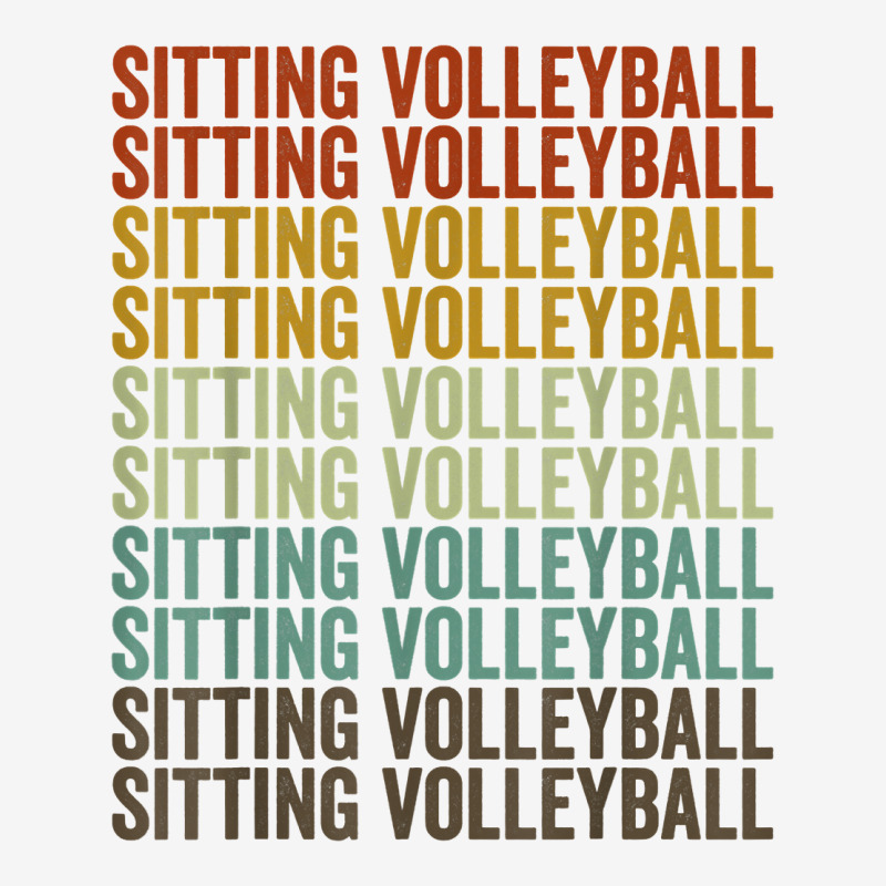 Sitting Volleyball Sports Retro T Shirt Metal Print Horizontal | Artistshot