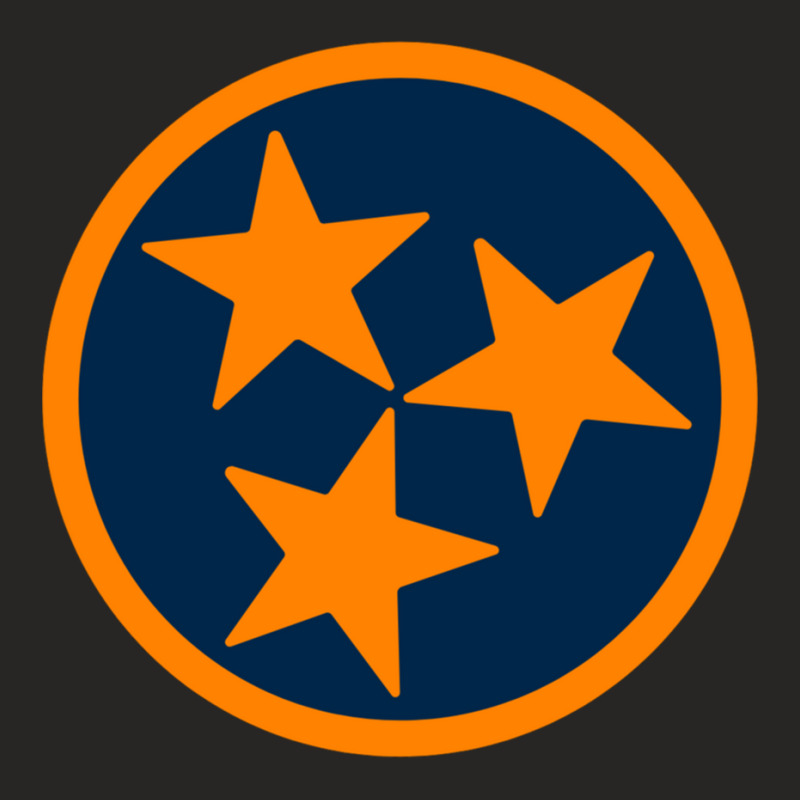 Navy _amp_ Orange Tri-star Ladies Fitted T-Shirt by LUISRIVER | Artistshot