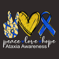 Peace Love Hope Ataxia Awareness Shirt Blue Ribbon T Shirt Racerback Tank | Artistshot