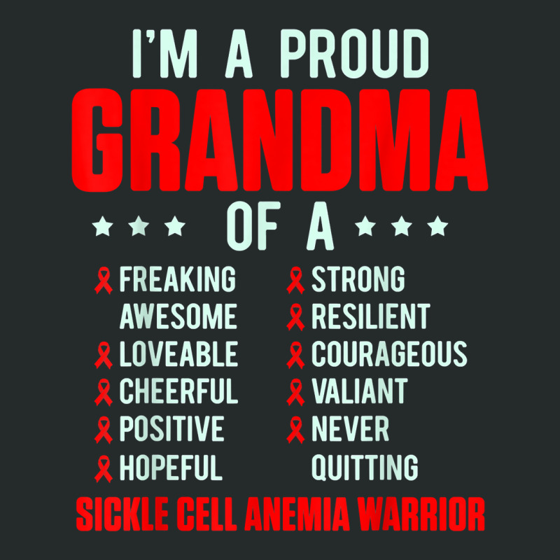 Sickle Cell Anemia Survivor Proud Grandma Anemic Warrior T Shirt Women's Triblend Scoop T-shirt by alyshasur9x | Artistshot