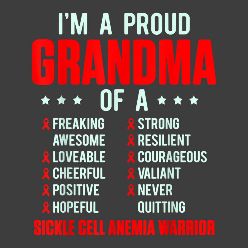 Sickle Cell Anemia Survivor Proud Grandma Anemic Warrior T Shirt Men's Polo Shirt by alyshasur9x | Artistshot