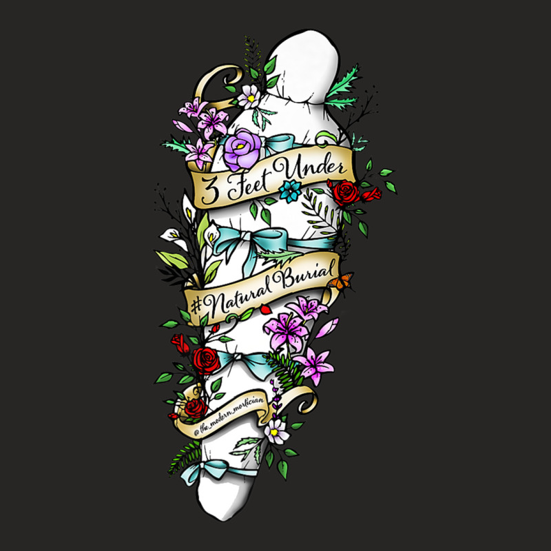 Natural Burial Floral Shroud Design For Funeral Directors Premium T Sh Ladies Fitted T-Shirt by cm-arts | Artistshot