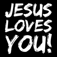 Christian Evangelism Gift Jesus Loves You!-d0cot Cropped Hoodie | Artistshot