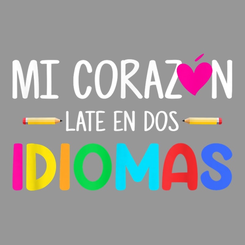 Mi Corazon Late En Dos Idiomas, Bilingual Spanish Teacher T Shirt Women's V-Neck T-Shirt by cm-arts | Artistshot