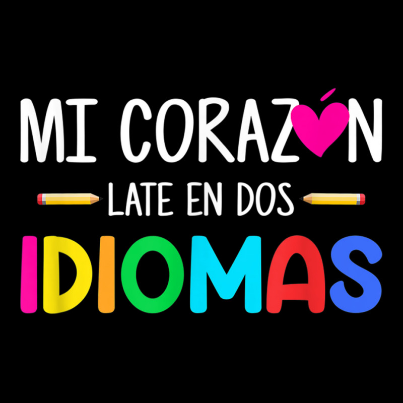 Mi Corazon Late En Dos Idiomas, Bilingual Spanish Teacher T Shirt Cropped Sweater by cm-arts | Artistshot