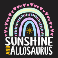 Sunshine And Allosaurus Cute Rainbow Graphic Womens Kids T Shirt T-shirt | Artistshot