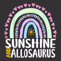 Sunshine And Allosaurus Cute Rainbow Graphic Womens Kids T Shirt Vintage Hoodie And Short Set | Artistshot