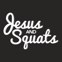 Christian Workou Jesus Lifting Squats Ladies Fitted T-shirt | Artistshot