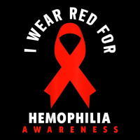 I Wear Red For Hemophilia Awareness T Shirt Cropped Hoodie | Artistshot