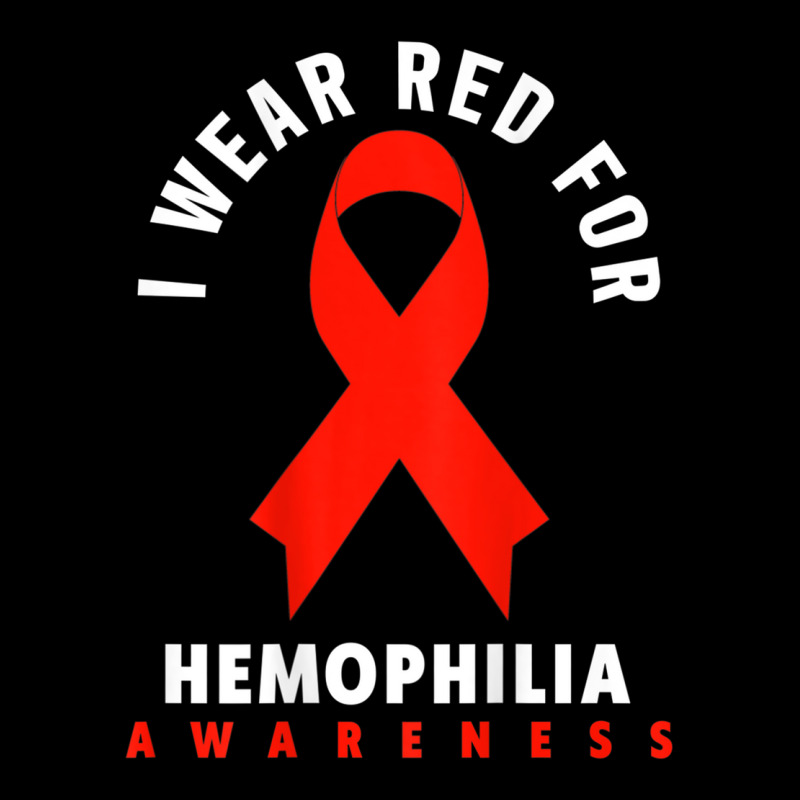 I Wear Red For Hemophilia Awareness T Shirt Cropped Hoodie by cm-arts | Artistshot