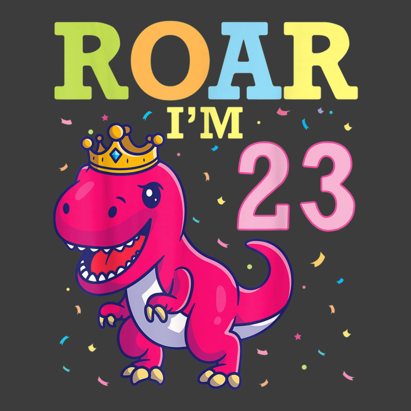 King Dinosaur Dance Happy My Birthday Roar I'm 23 Years Old Men's Polo Shirt | Artistshot