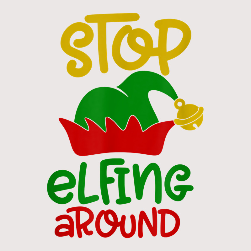 Stop Elfing Around Christmas Elf Funny Novelty Holiday Item T Shirt Pocket T-Shirt by leiseyxlmorit | Artistshot