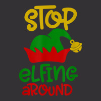 Stop Elfing Around Christmas Elf Funny Novelty Holiday Item T Shirt Vintage Hoodie And Short Set | Artistshot