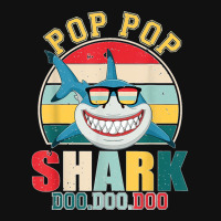 Pop Pop Shark Father's Day For Pop Pop Metal Print Horizontal | Artistshot