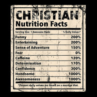 Christian Nutrition Facts Funny Name Humor Nickname T Shirt Adjustable Cap | Artistshot