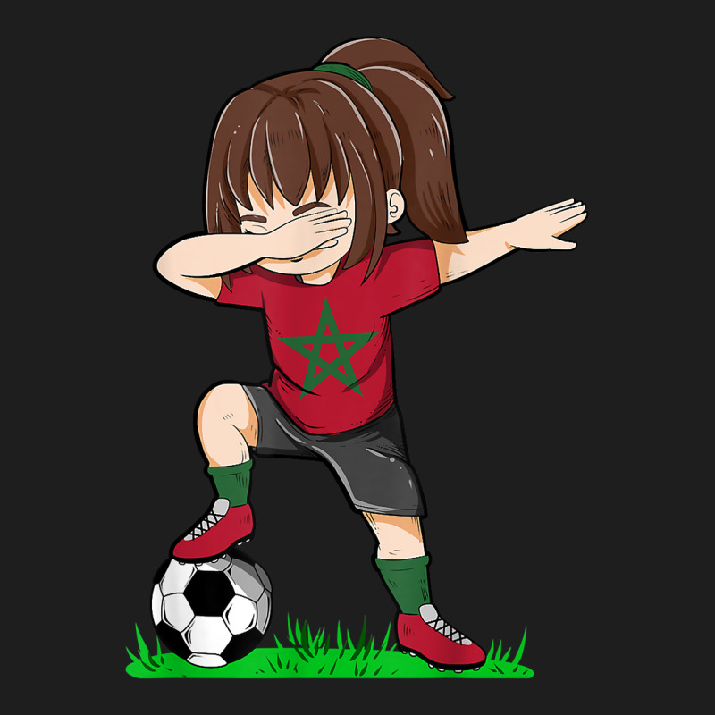 Soccer Morroco Jersey Shirt Moroccan Flag Football Girls Dab T Shirt Classic T-shirt by wevipaenizhu | Artistshot