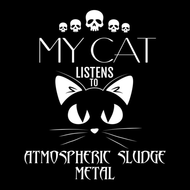 My Cat Listens To Atmospheric Sludge Metal V-Neck Tee by ThomasMNykamp | Artistshot