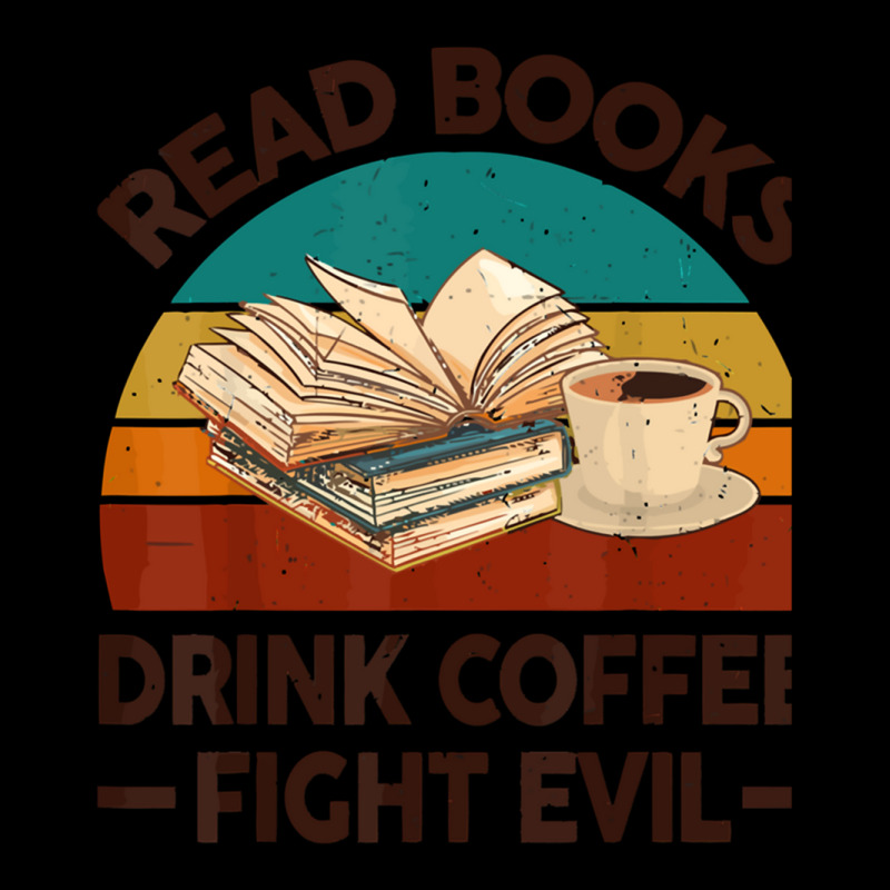 Read Books Drink Coffee Fight Evil Cropped Hoodie by cm-arts | Artistshot