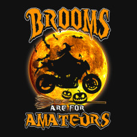 Womens Brooms Are For Amateurs Witch Riding Motorcycle Halloween Baby Beanies | Artistshot