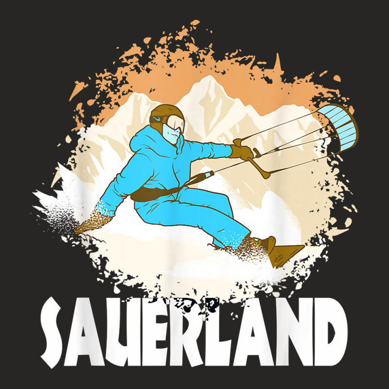 Sauerland Winter Sports Design Skier Snowboard T Shirt Ladies Fitted T-Shirt by cm-arts | Artistshot