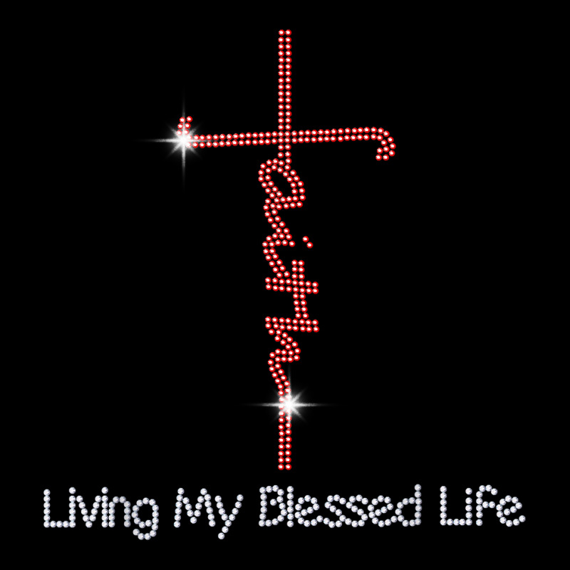 Christian Faith Living My Blessed Life Bling Rhinestone T Shirt Baby Tee by cm-arts | Artistshot