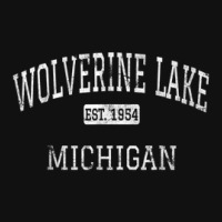 Wolverine Lake Michigan Mi Vintage Baby Bibs | Artistshot