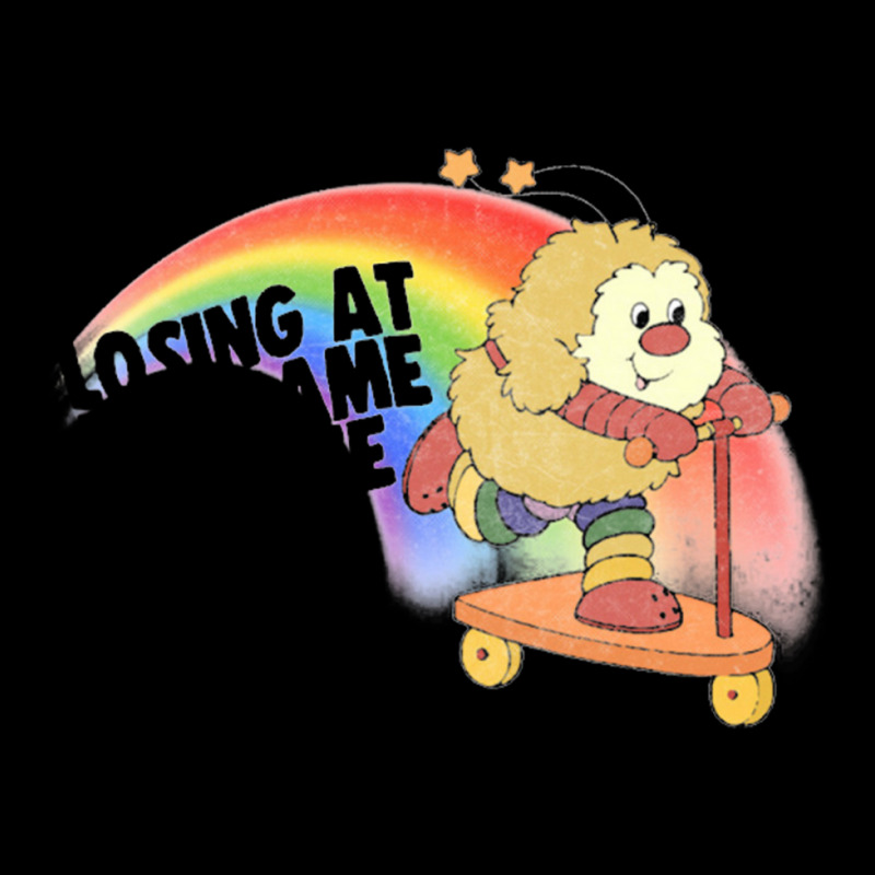 Losing At The Game Of Life 80s Cartoon Nihilism Humor Design Cropped Hoodie by cm-arts | Artistshot