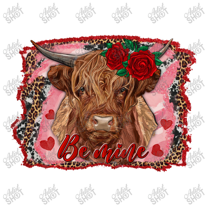 Be Mine Highland Cow Women's V-Neck T-Shirt by AdoDesignShop | Artistshot