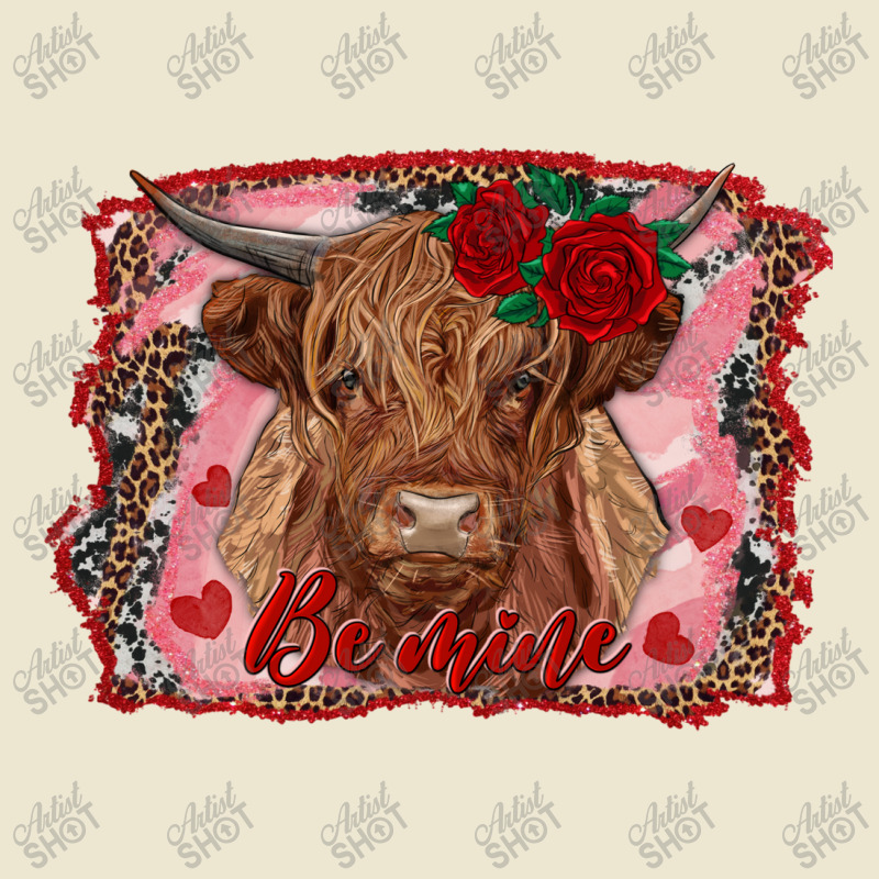 Be Mine Highland Cow Cropped Hoodie by AdoDesignShop | Artistshot