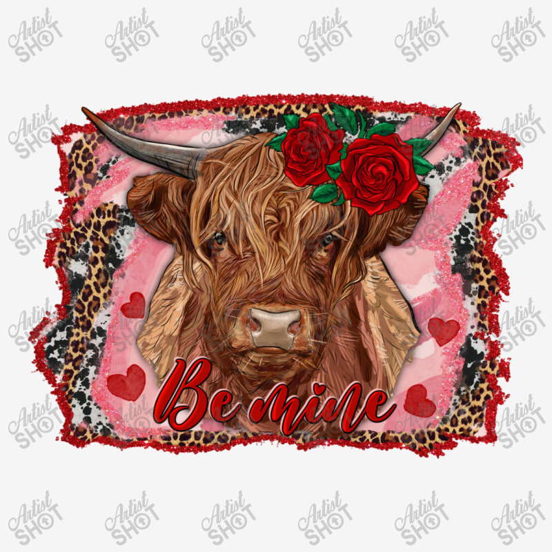 Be Mine Highland Cow Ladies Polo Shirt by AdoDesignShop | Artistshot