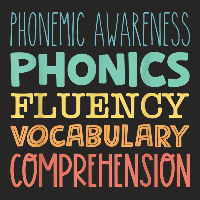 Reading Components Literacy Education Phonemic Awareness T Shirt Ladies Fitted T-Shirt by relaehopoli | Artistshot