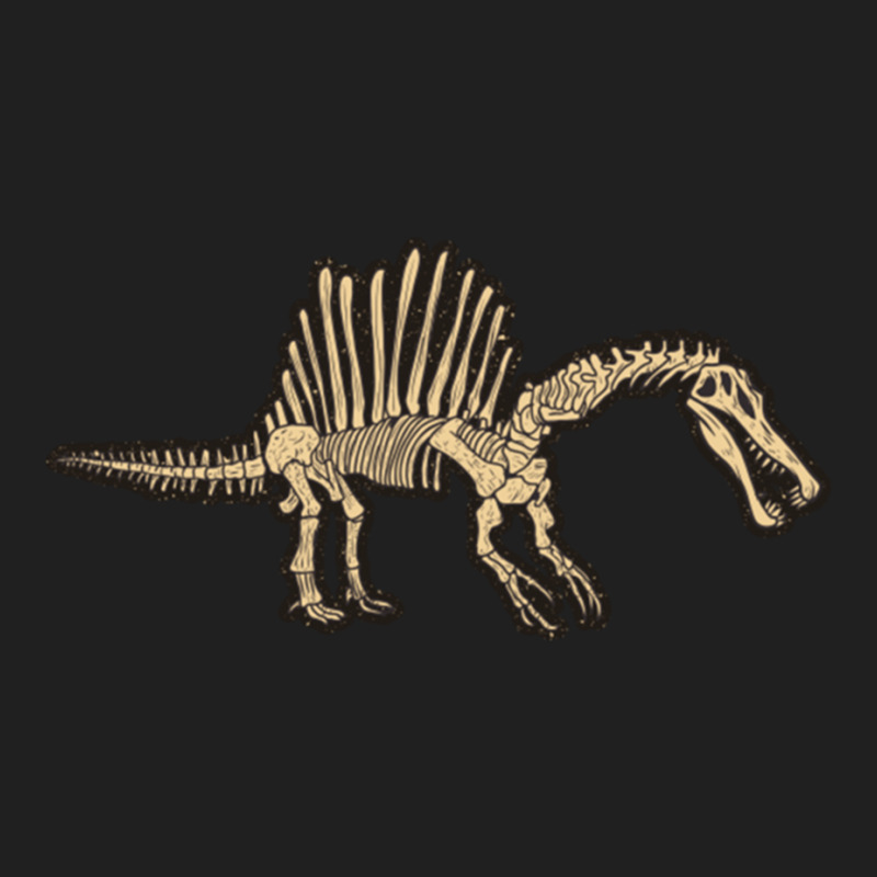 Spinosaurus Skeleton , Spikey Dinosaur Shirt, Dino Bones Tshirt, Paleo Drawstring Bags | Artistshot