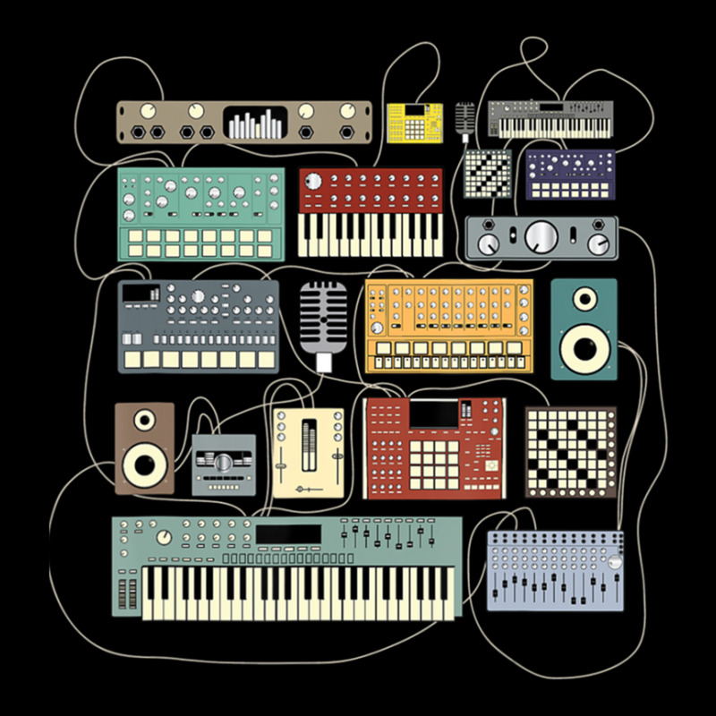 Electronic Musician Synthesizers And Drum Machine Dj 1 Fleece Short | Artistshot