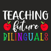 Teaching Future Bilingual Spanish Instructor Maestra Teacher T Shirt Ladies Fitted T-shirt | Artistshot