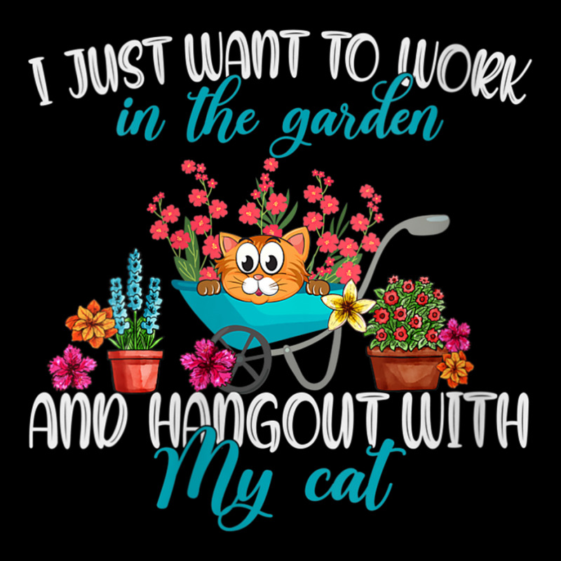 Womens I Just Want To Work In The Garden And Hang Out With My Cat V Ne Adjustable Cap by cm-arts | Artistshot