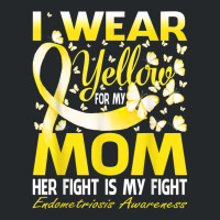 I Wear Yellow For My Mom Endometriosis Awareness T Shirt Crewneck Sweatshirt | Artistshot