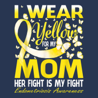 I Wear Yellow For My Mom Endometriosis Awareness T Shirt Men Denim Jacket | Artistshot