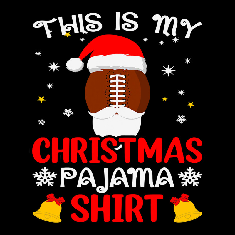 Football This Is My Christmas Pajama Funny Santa Football 412 V-Neck Tee by coolquirrell | Artistshot