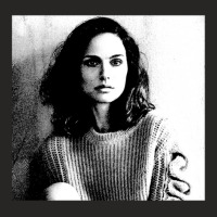 Natalie Portman Black & White Portrait (linocut) Ladies Fitted T-shirt | Artistshot