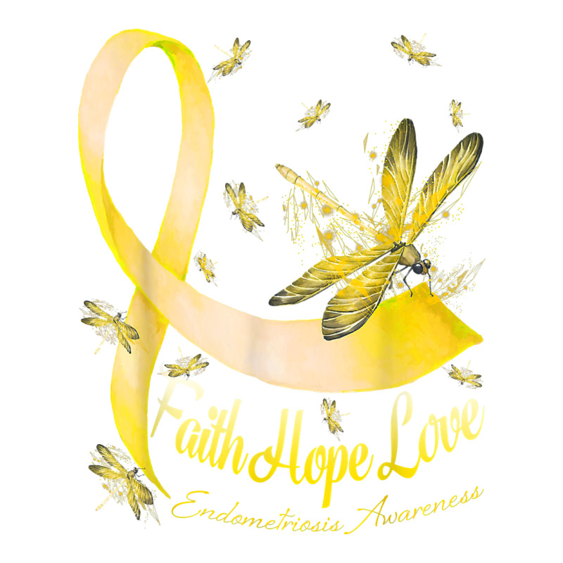 Faith Hope Love Endometriosis Awareness Dragonfly T Shirt Crop Top by cm-arts | Artistshot