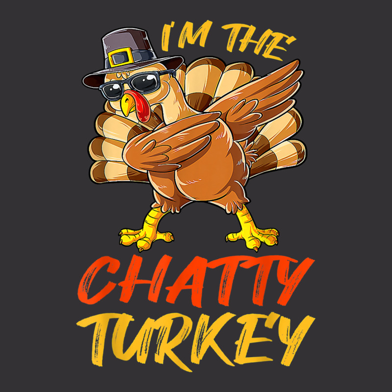 Chatty Turkey Matching Family Group Thanksgiving Party Vintage Hoodie | Artistshot