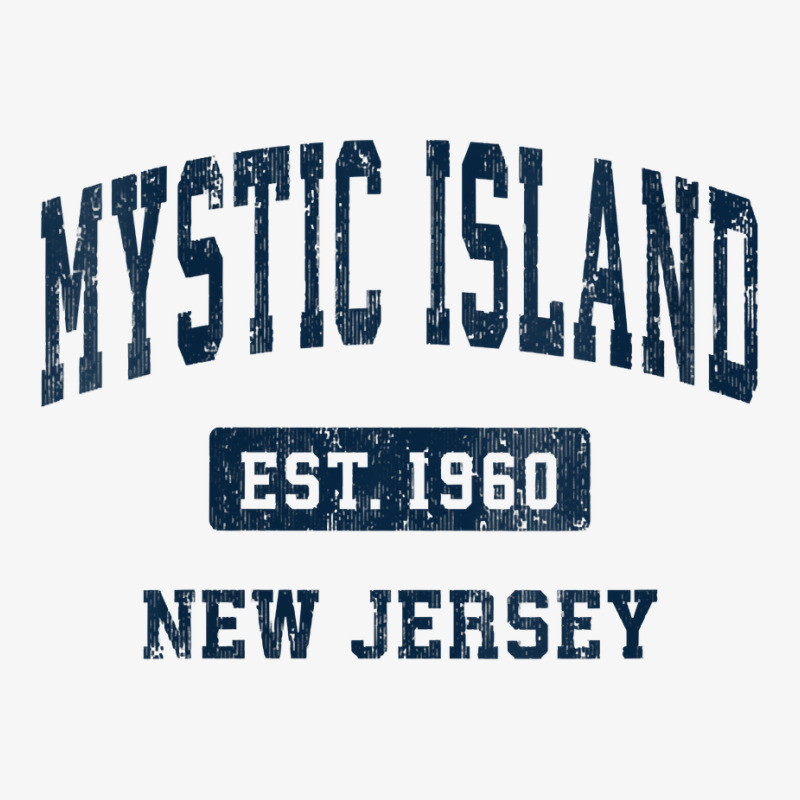 Womens Mystic Island New Jersey Nj Vintage Athletic Sports Design V Ne Ladies Fitted T-Shirt by cm-arts | Artistshot