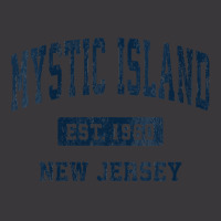 Womens Mystic Island New Jersey Nj Vintage Athletic Sports Design V Ne Ladies Curvy T-shirt | Artistshot