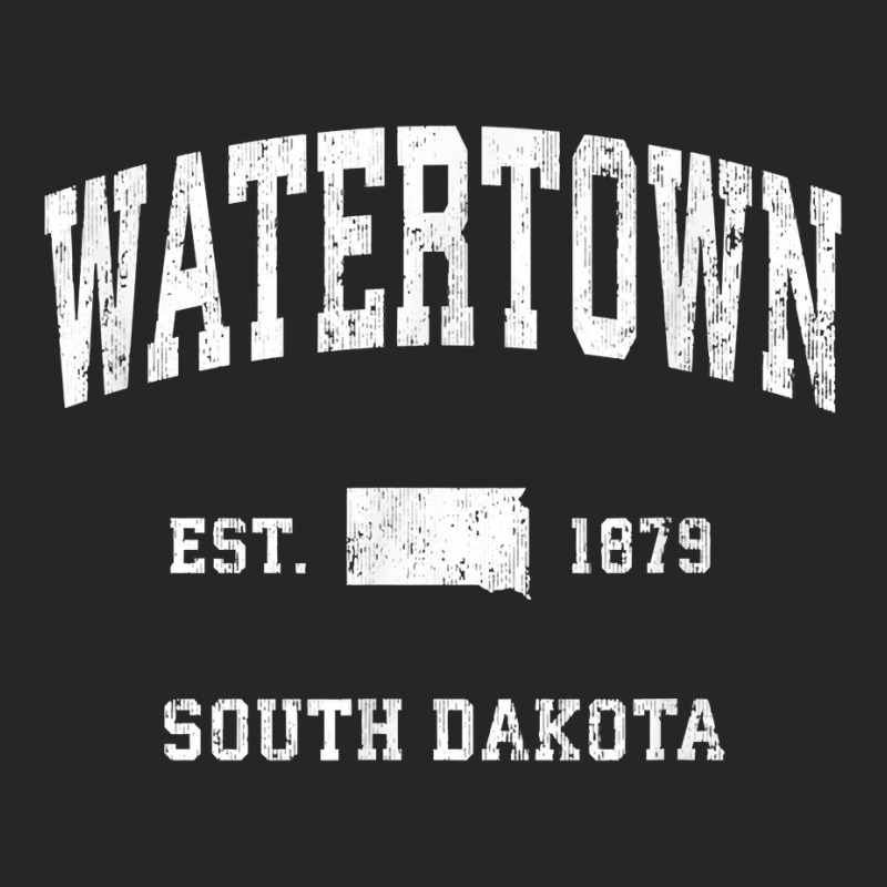 Watertown South Dakota Sd Vintage Athletic Sports Design T Shirt Ladies Fitted T-Shirt by cm-arts | Artistshot