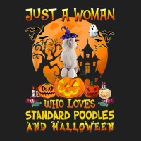 Just A Woman Who Loves Standard Poodle And Halloween Ladies Polo Shirt | Artistshot