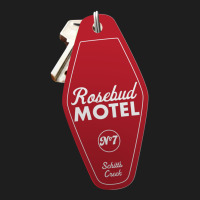 Schitt S Creek Rosebud Motel Key Tag For Room 7 Retro Design In Red Classic T-shirt | Artistshot