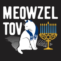 Meowzel Tov Funny Cat Chanukah Hanukkah Jewish Holiday Gift T-shirt | Artistshot